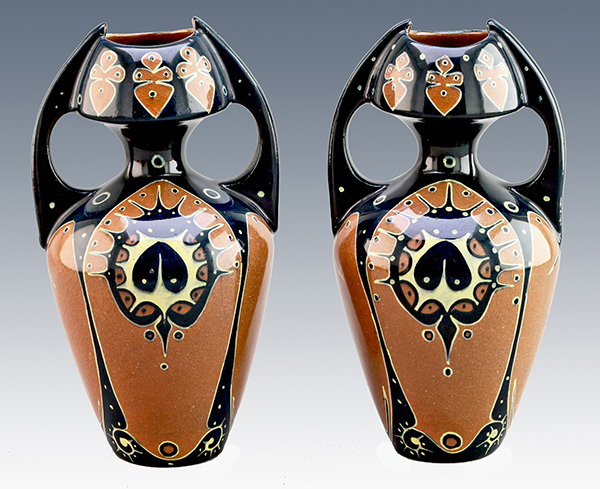 Nr.: 335, Already sold :  a couple De Distel Amphora vases