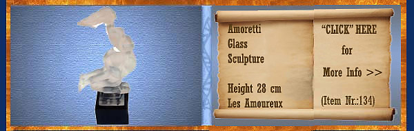 Nr.: 134, On offer glass Art of Amoretti, description: Glass   Sculpture, height 28 cm , period: unknown, Les Amoureux